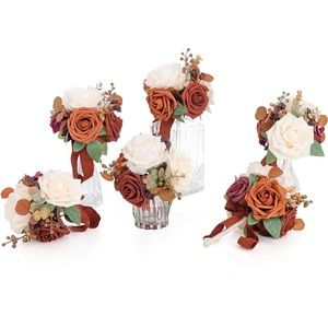 Faux Flower Bridesmaids Bouquets